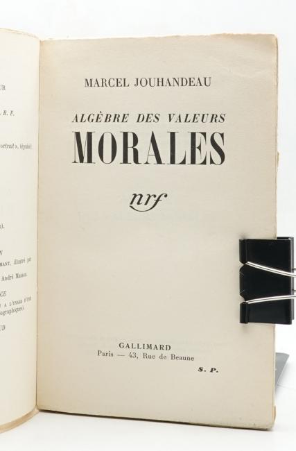 Algbre des valeurs morales